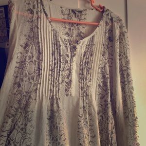 Thin Blouse Snake Print